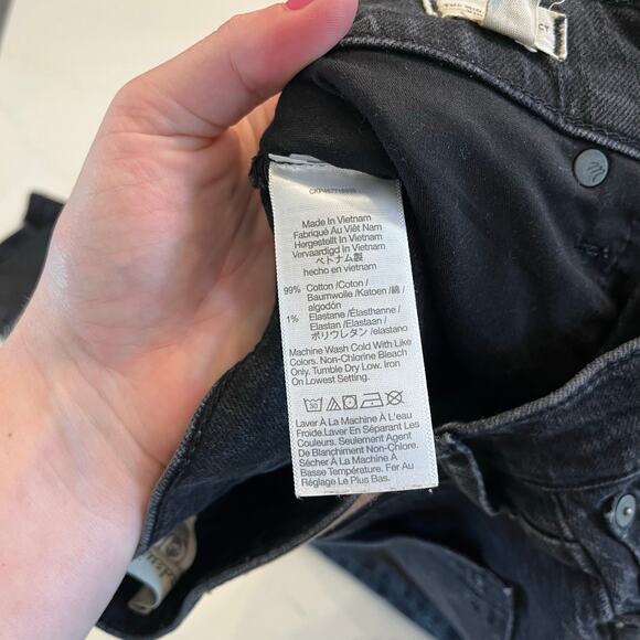 Madewell The Mid-Rise Perfect Vintage Jeans in Clean Black Wash Size 23 - Picture 9 of 13